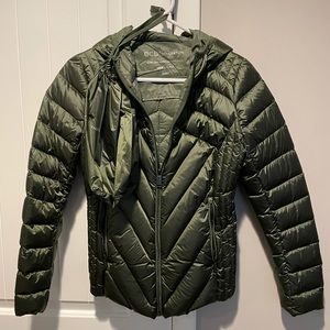 Small Olive Green BCBG Puffer Jacket